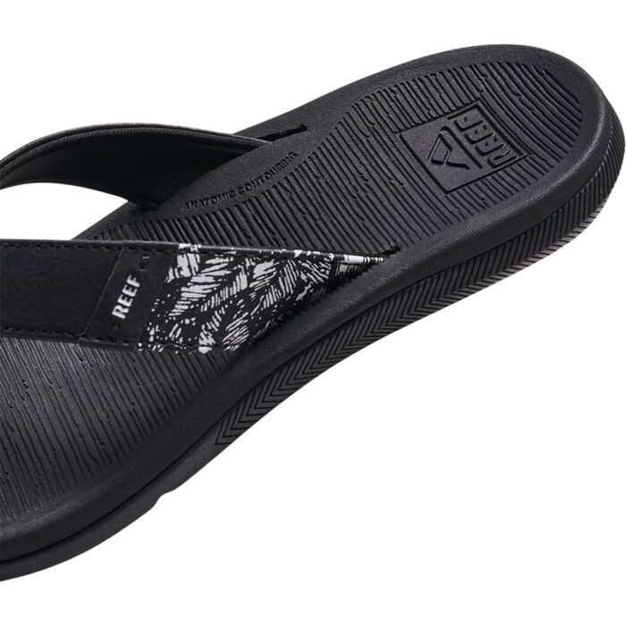 2024 Reef Womens Santa Ana Flip Flop Sandals CJ3624 - Black / White